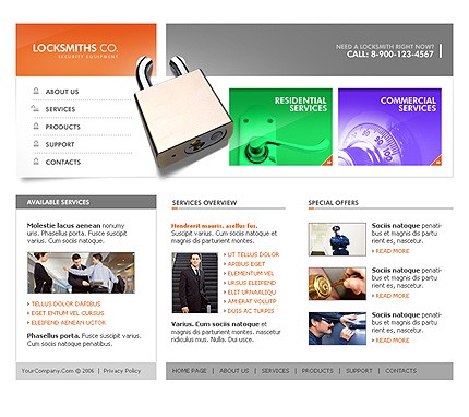 locksmith&nbsp;site template