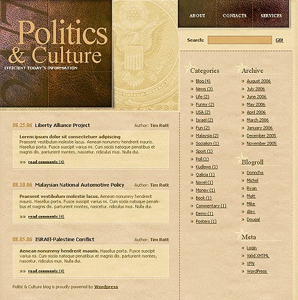 politics&nbsp;site template