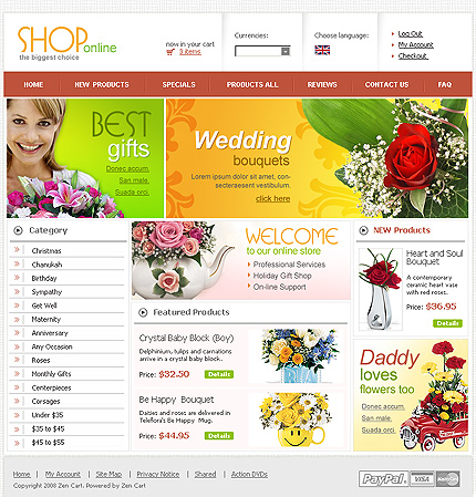 online&nbsp;site template