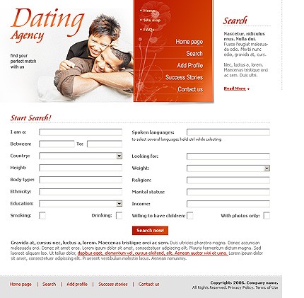 Template #12510, Photoshop Content Page Screenshot