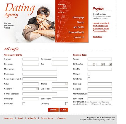 Template #12510, Photoshop Content Page Screenshot