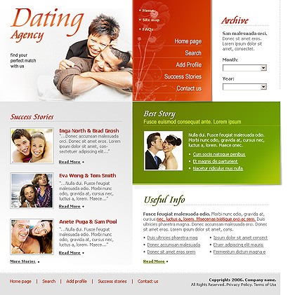 Template #12510, Photoshop Content Page Screenshot