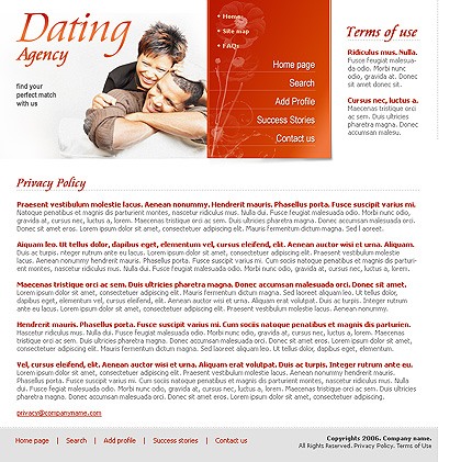 Template #12510, Photoshop Content Page Screenshot