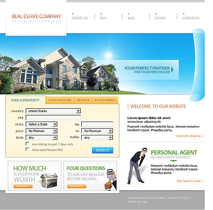 Real Estate Web Design Template