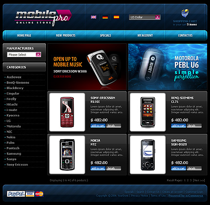 Template #12554, Oscommerce Main Page  Preview