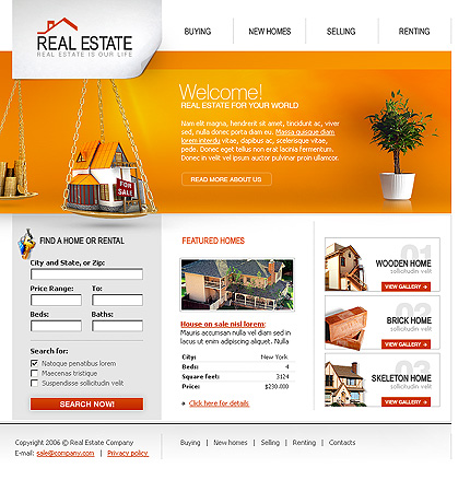 Real Estate Web Design Template
