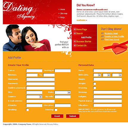 Template #12877, Photoshop Content Page Screenshot