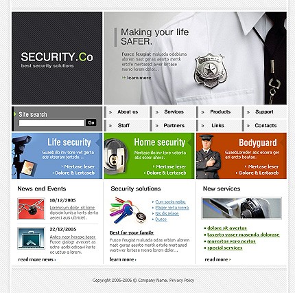 security&nbsp;site template