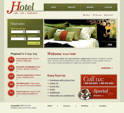 Hotel Web Design Template