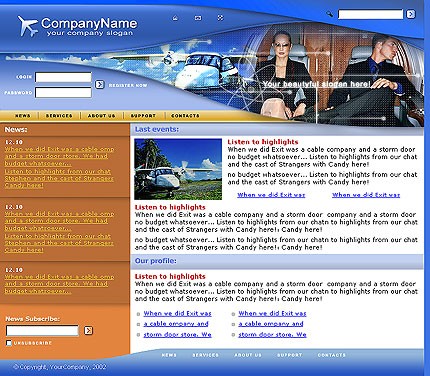 Template #1375, Adobe Photoshop Homepage Screenshot