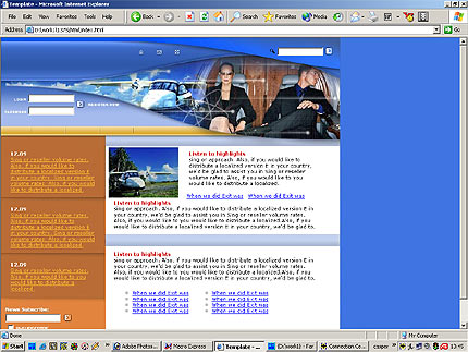 Template #1375, Html Homepage Screenshot