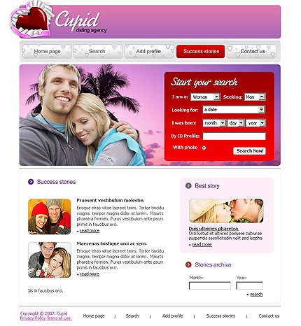 Template #13086, Photoshop Content Page Screenshot
