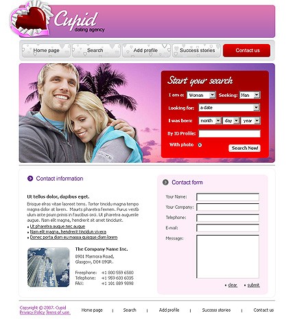 Template #13086, Photoshop Content Page Screenshot