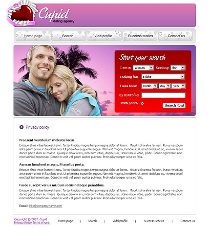 Template #13086, Photoshop Content Page Screenshot
