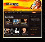 Music web site template 13148