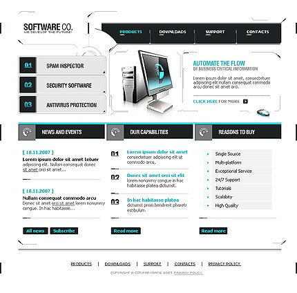 Software Web Design Template