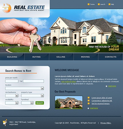 Real Estate Web Design Template