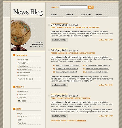 news site template