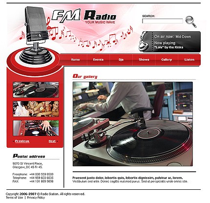 b&nbsp;site template