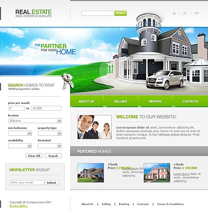 Real Estate Web Design Template