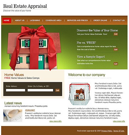 Real Estate Web Design Template
