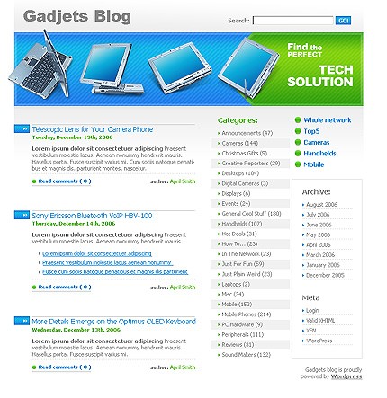 gadgets site template