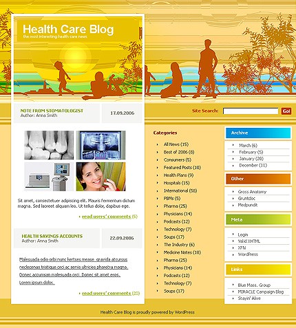 healthcare site template