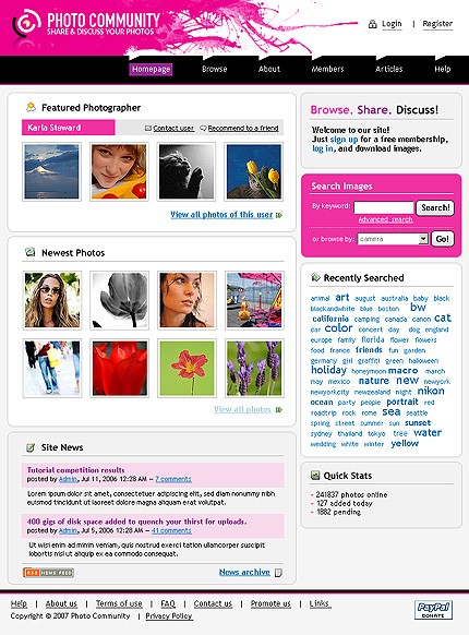 Photography Website Template