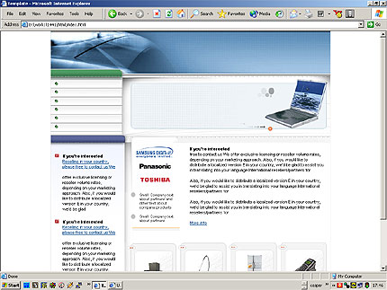 Template #1441, Html Homepage Screenshot