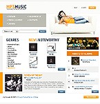Music web site template 14043