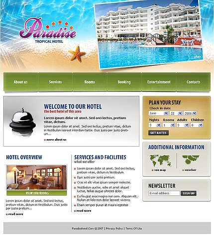 Hotel Web Design Template