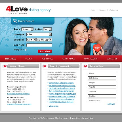 Template #14110, Photoshop Content Page Screenshot