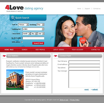 Template #14110, Photoshop Content Page Screenshot