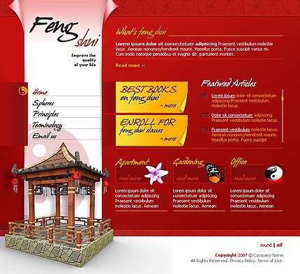 Feng Shui Flash Template