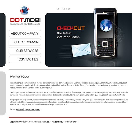 company&nbsp;site template