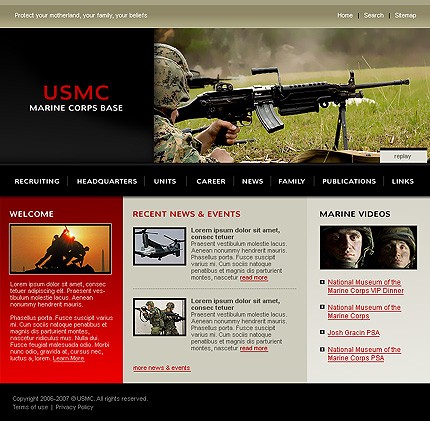 Military Website Template