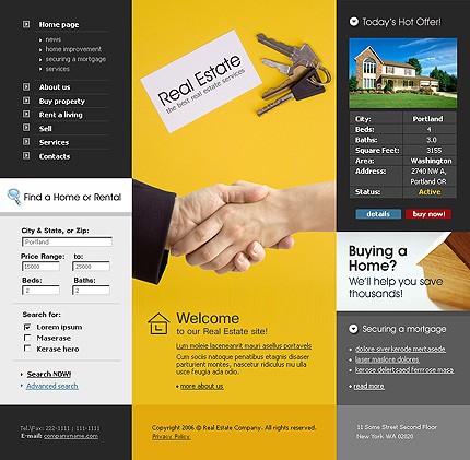 Real Estate Web Design Template