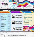 Music web site template 14584