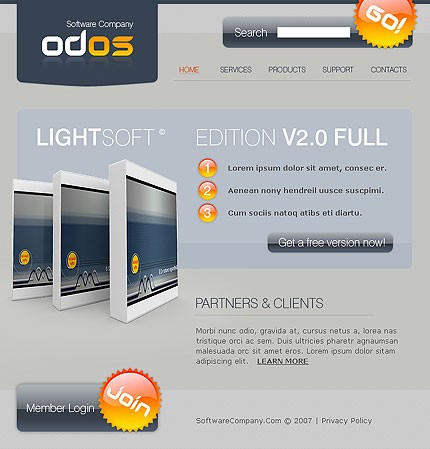 Software Web Design Template