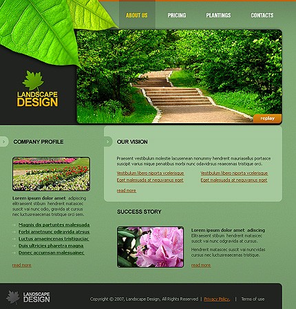 Template #14792, Photoshop Content Page Screenshot