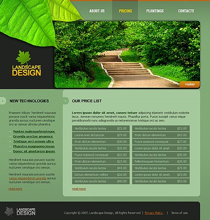 Template #14792, Photoshop Content Page Screenshot