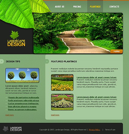 Template #14792, Photoshop Content Page Screenshot