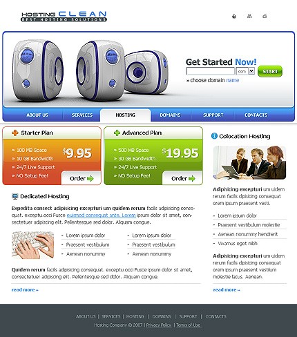 Template #14797, Photoshop Contentpage Screenshot