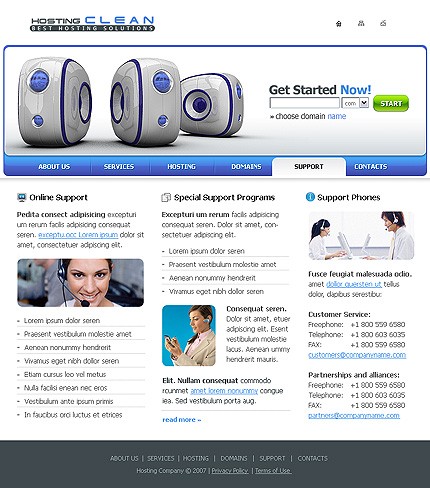 Template #14797, Photoshop Content Page Screenshot