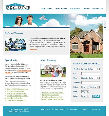 Template #14814, Photoshop Content Page Screenshot
