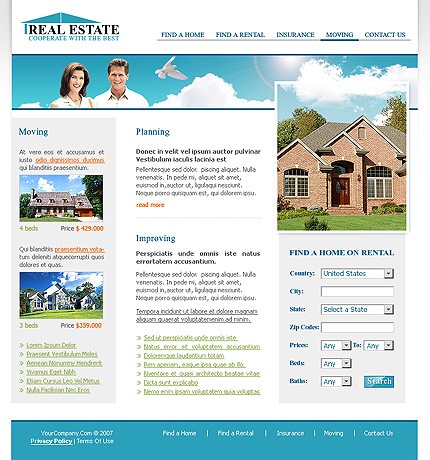 Template #14814, Photoshop Content Page Screenshot