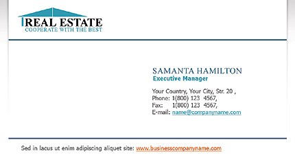 Template #14814, Business Card Screenshot