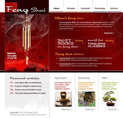 Feng Shui Website Template