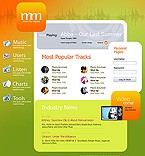 Music web site template 14858