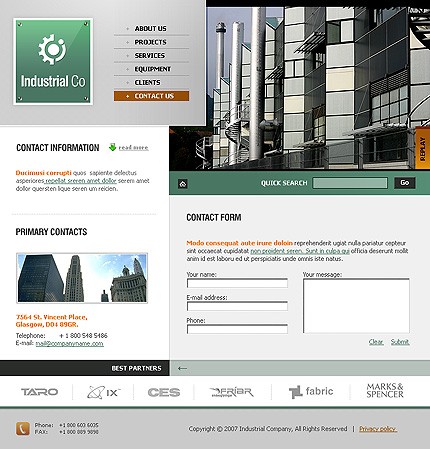 Template #14896, Photoshop Content Page Screenshot